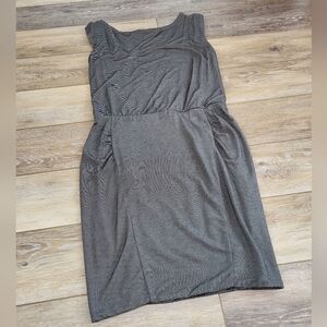 chinese dress ladies Athleta Hayes Pleated Maxi Dress Women's SP Dusty Blue Sleeveless Pockets Active Nwt